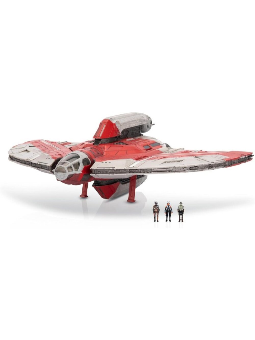 Ahsoka Tano's T-6 Jedi Shuttle - 13-Inch Vehicle with Rotating Wings & Figures